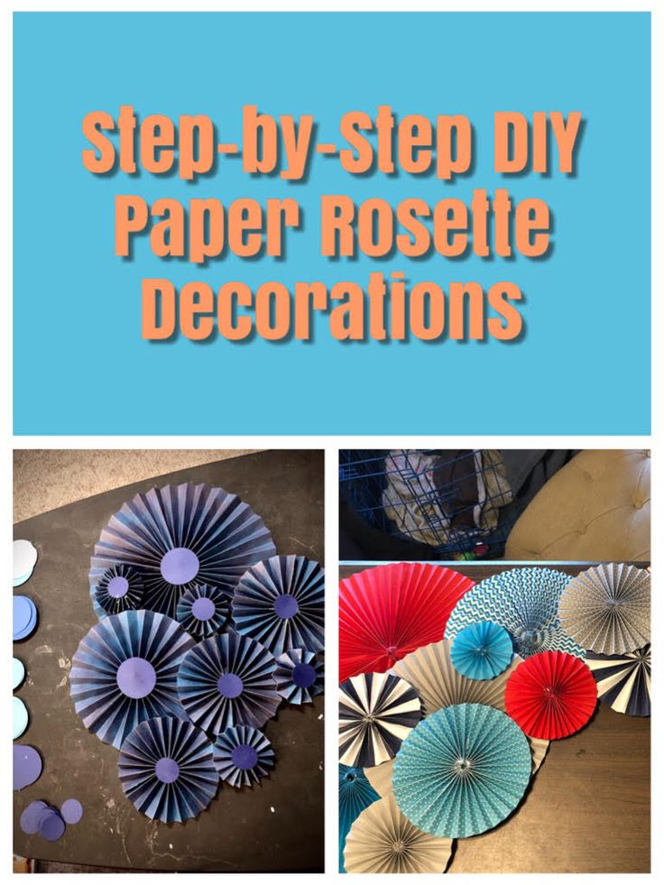 Step-by-step instructions to make festive paper rosettes, go