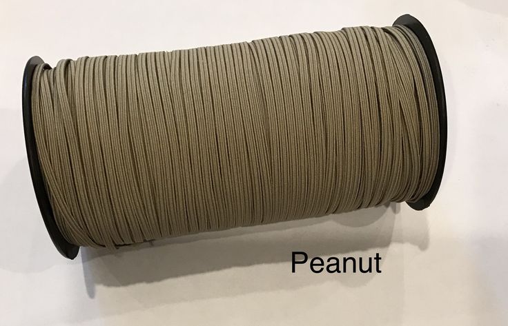 Peanut 1/8 inch skinny elastic by the yard, 1 or 5 yard cuts
