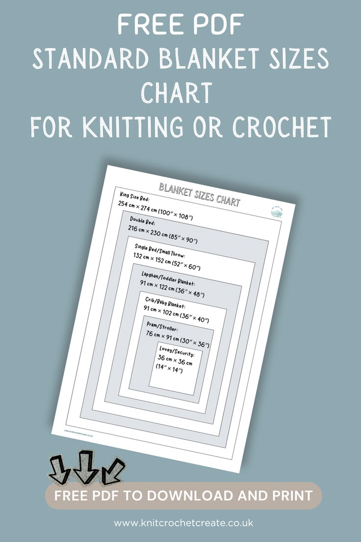 Not sure how big to make your blanket? This free printable b