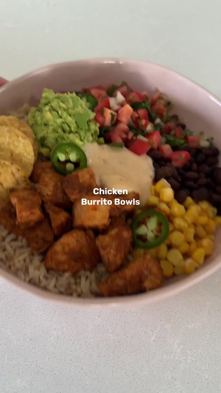 Need dinner on the table fast? These Chicken Burrito Bowls a