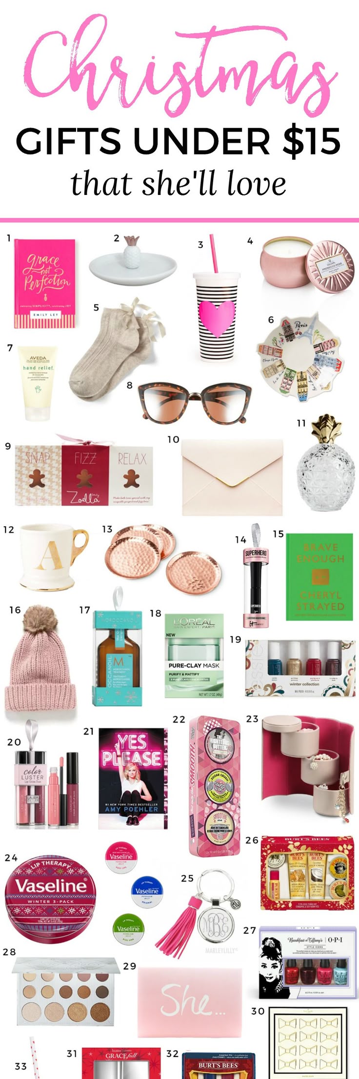 The best Christmas gift ideas for women under $15! You won't