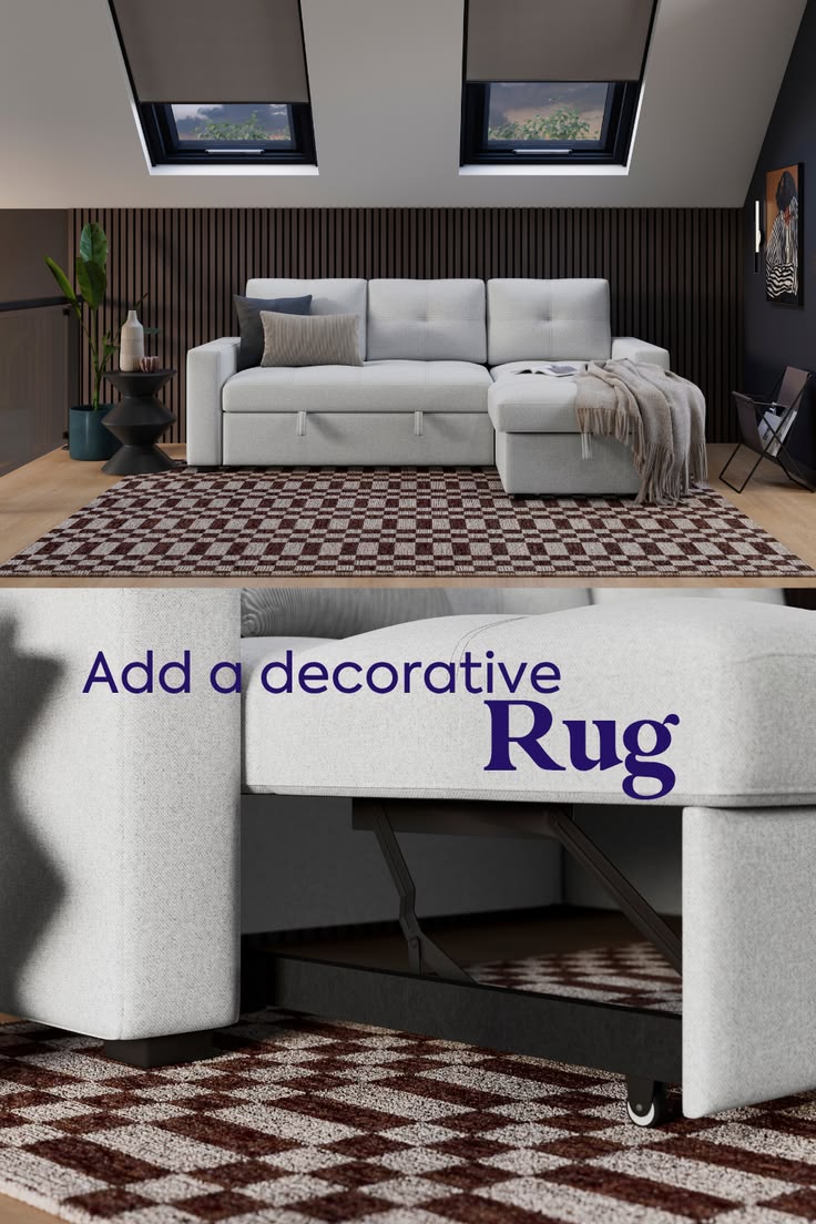 A patterned rug is one of the easiest ways to add personalit