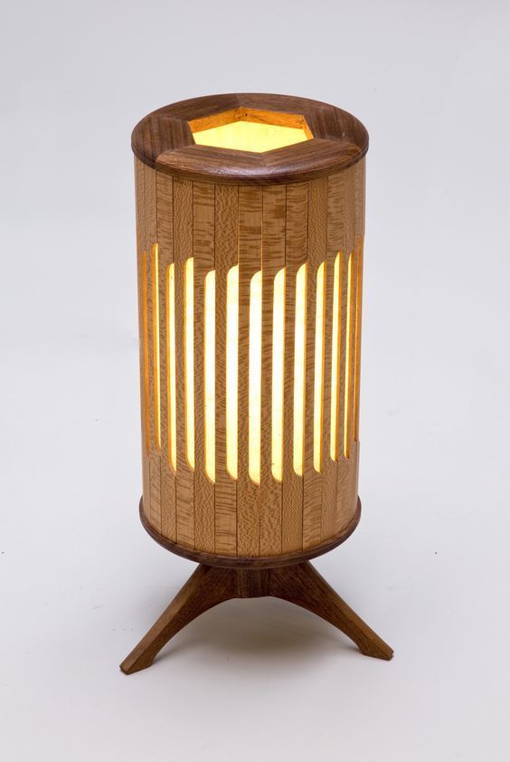 Wooden table lamp