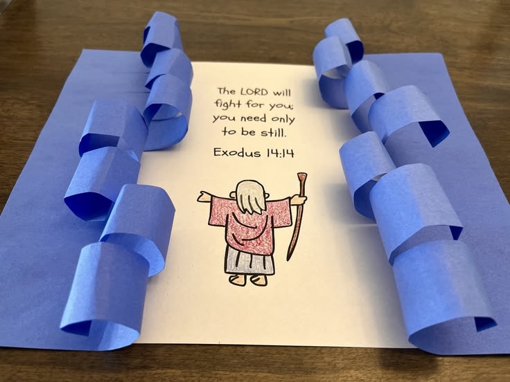 Parting the Red Sea Moses Craft - Faith-filled Fun