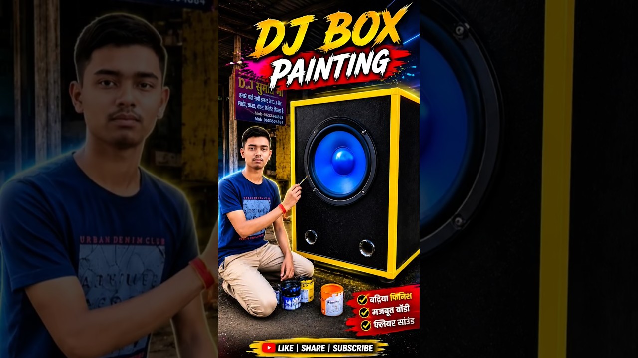 🎨 DJ Box Painting | Amazing DIY DJ Speaker Box Paint Design 🎵
