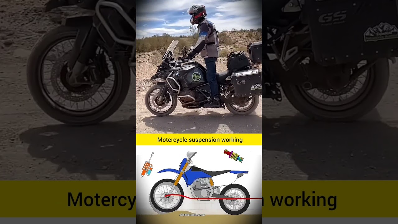 Motercycle suspension working Mechanism #design #mechanic #mechanical #technology #engineering