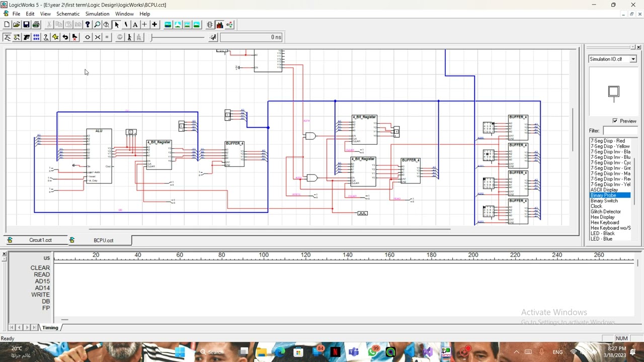 LogicWorks - LAB4 - Micro Processor - part 3