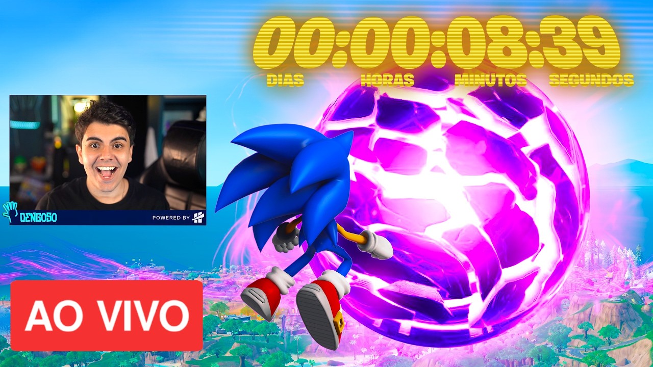 🔴 SONIC + EVENTO AO VIVO! FINAL da TEMPORADA 3 do FORTNITE 🔥 | | APOIE: DENGOSO