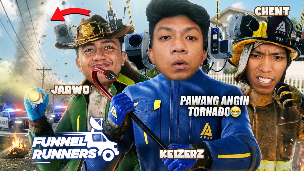 AKU DAN TEMANKU BERTAHAN HIDUP DI TENGAH TORNADO - FUNNEL RUNNERS