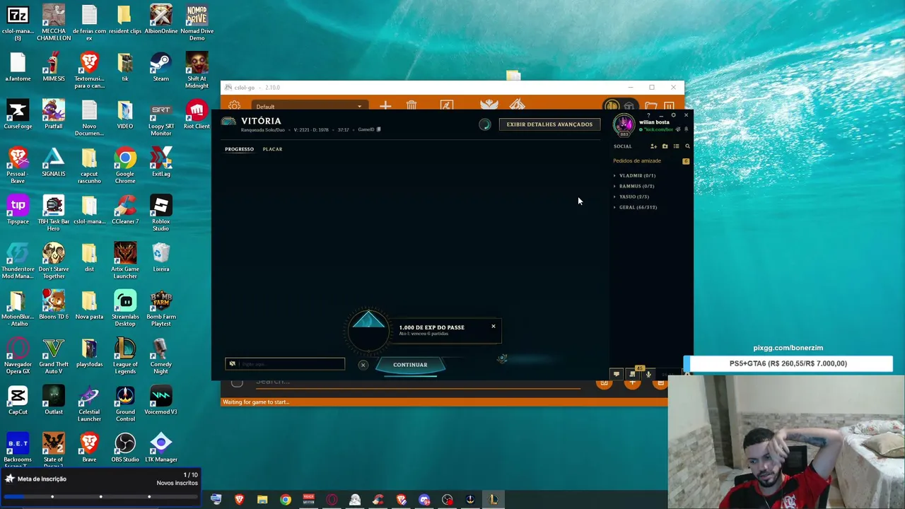 MODO BUNDA BUSCANDO TOP 1 1700 PDL START