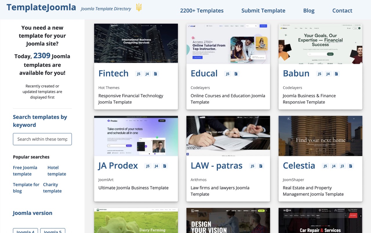 Llenando de diseño Joomla 5