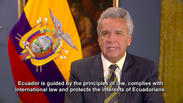 Ecuador decidió soberanamente retirar el asilo diplomático a Julian Assange por violar reiteradamente convenciones internacionales y protocolo de convivencia. #EcuadorSoberano 